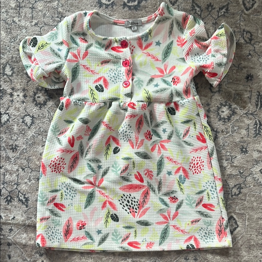 Kids Floral Button-Up Dress - Picture 1 of 4